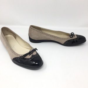 Salvatore Ferragamo Suede Oxford Wingtip Flats 8